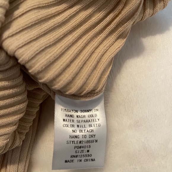 Above The Basics One Shoulder Sweater Dress - Taupe - Picture 10 of 10